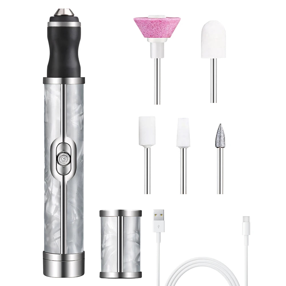 Rechargeable Electric Nail Drill Kit 4 Speed Manicure Pedicure Set