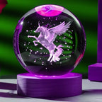 Unicorn 3D Crystal Ball Lamp LED Decorative Gift