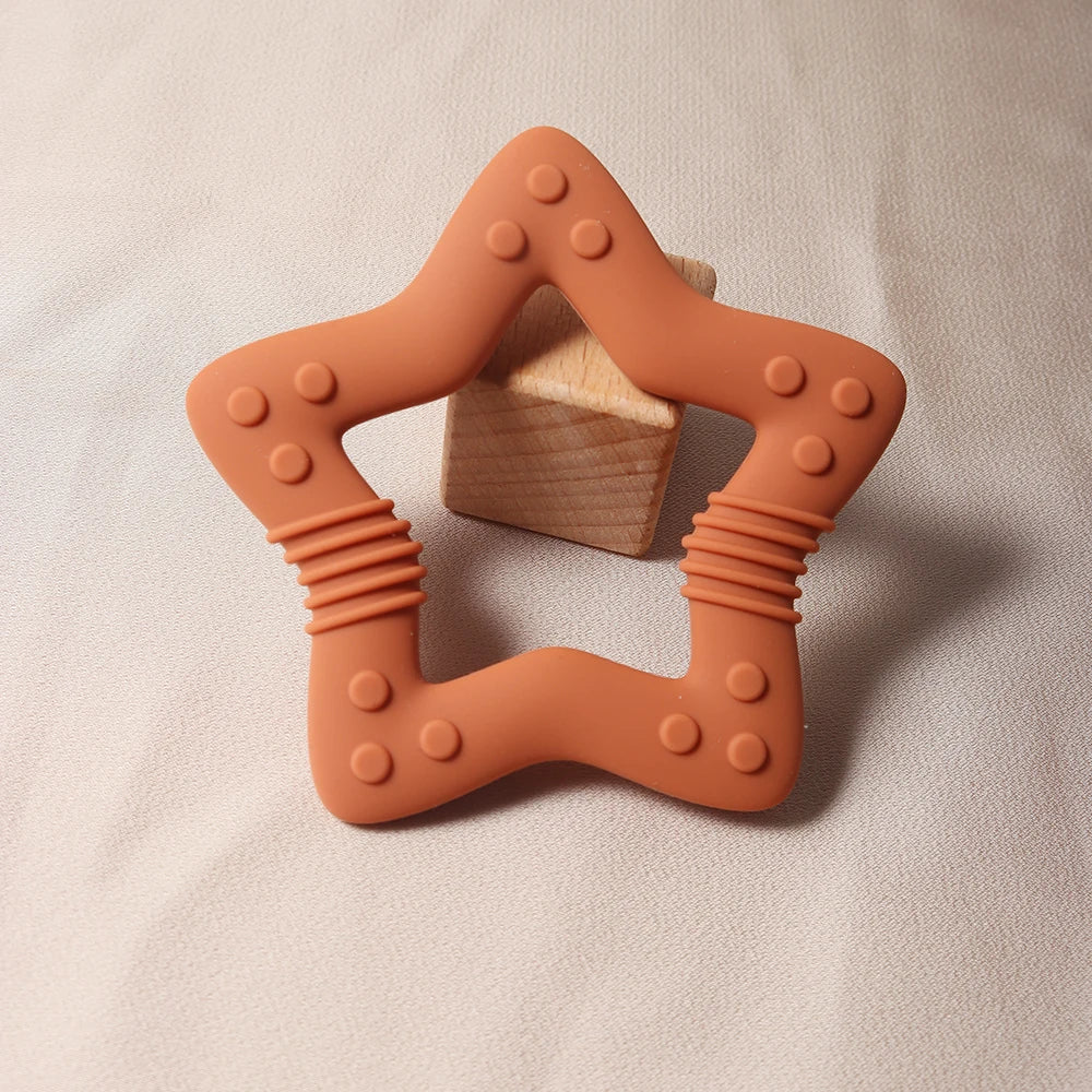 Star & Heart Silicone Baby Teether Food Grade Toy