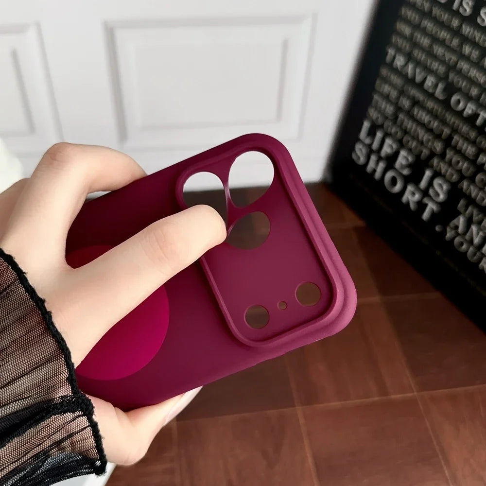 Liquid Silicone iPhone Case - Soft Colour Shockproof Cover