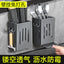 Kitchen Sink Utensil Caddy Wall Mounted Drain Rack with Hooks