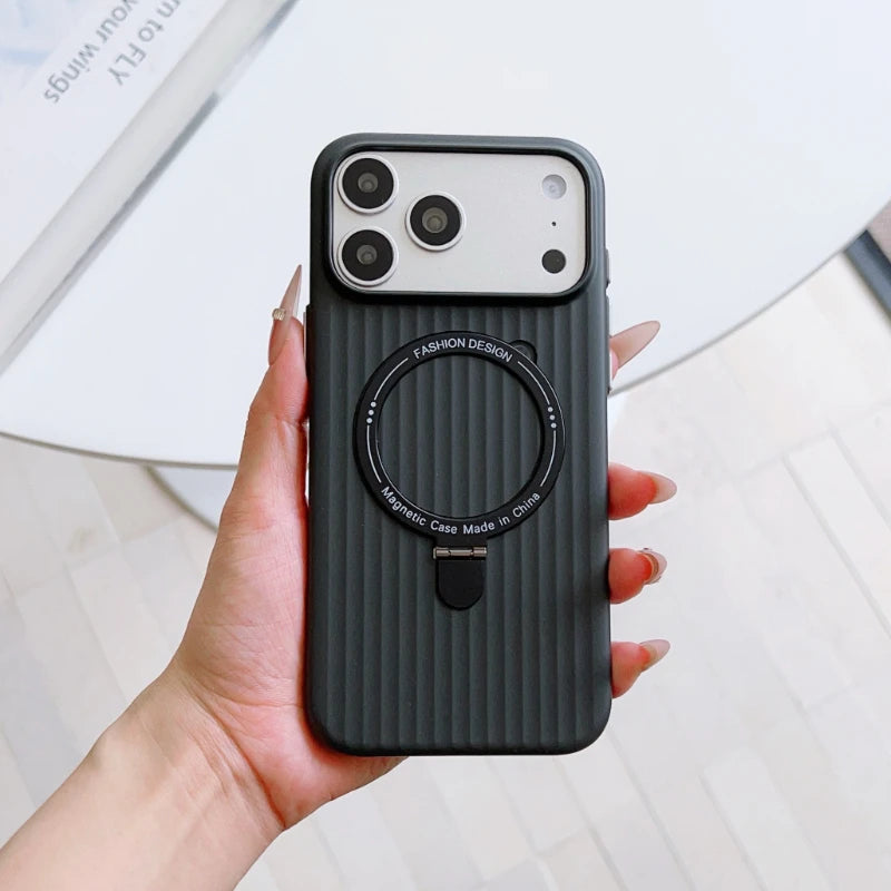 MagSafe Corrugated PC Case for iPhone 17 16 15 14 13 12  Pro Max
