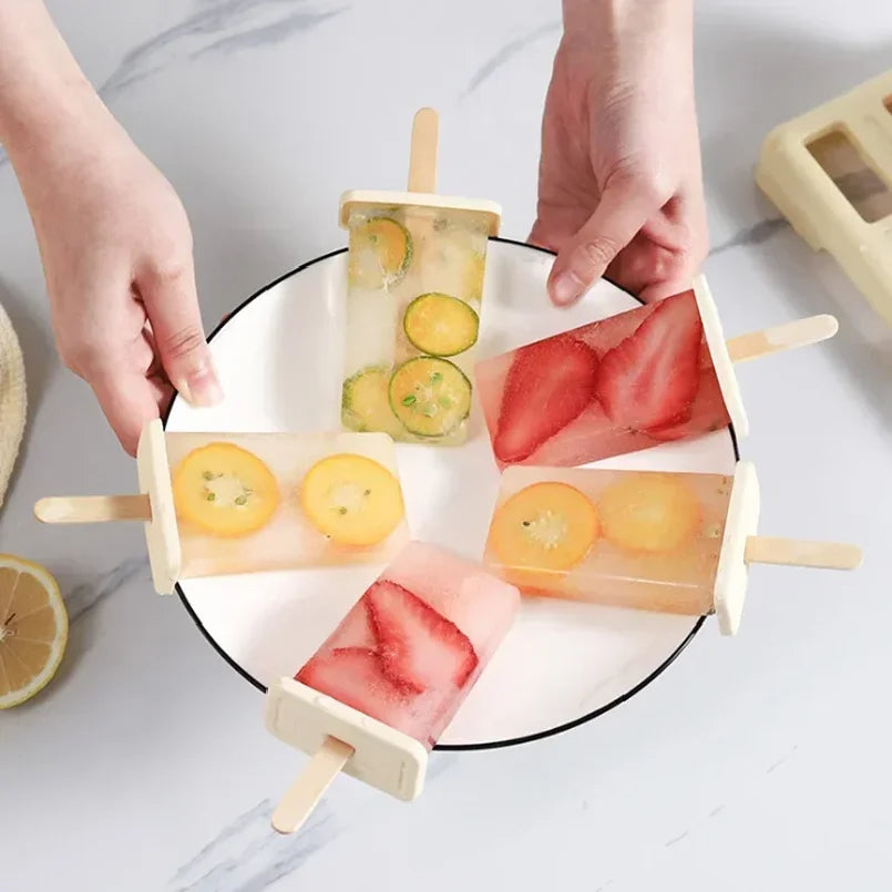 Ice Cream Popsicle Mold – Silicone Ice Cube Tray for Homemade Frozen Treats
