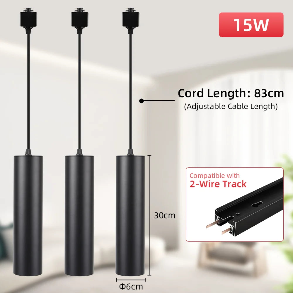 Modern LED Track Pendant Light for Kitchen & Living Room
