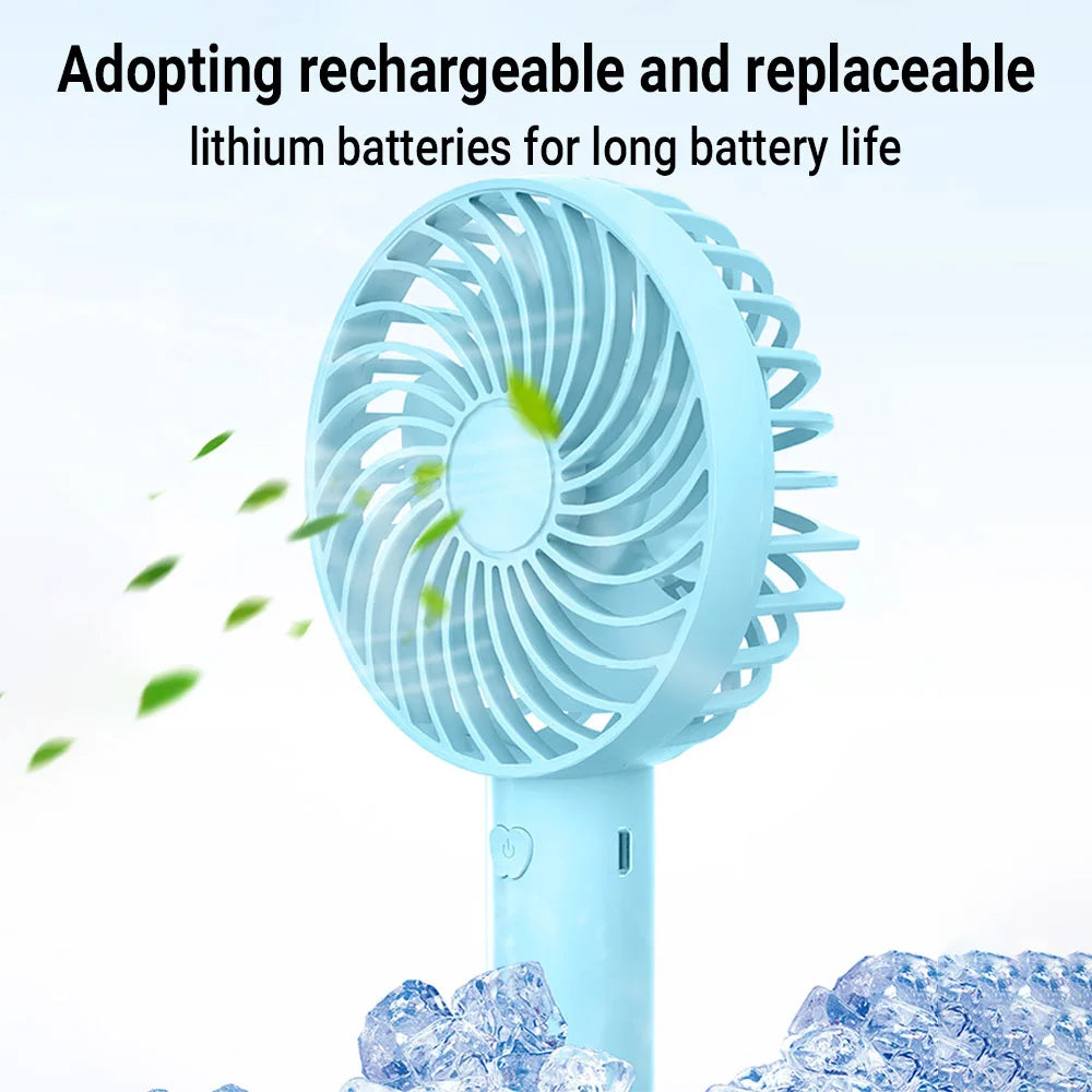 Mini Portable USB Fan UK Rechargeable Handheld Desk Cooler