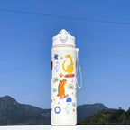 750ml Dinosaur Kids Water Bottle Leakproof Straw Cup