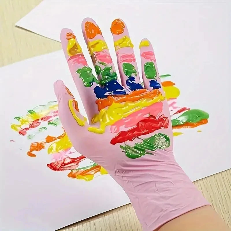 Pink Nitrile Gloves Latex Free Disposable Gloves