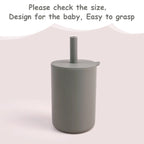 Baby Silicone Straw Cup BPA Free Toddler Water Bottle
