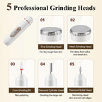 2-in-1 Electric Nail Foot File Callus Remover Replaceable Heads Tool