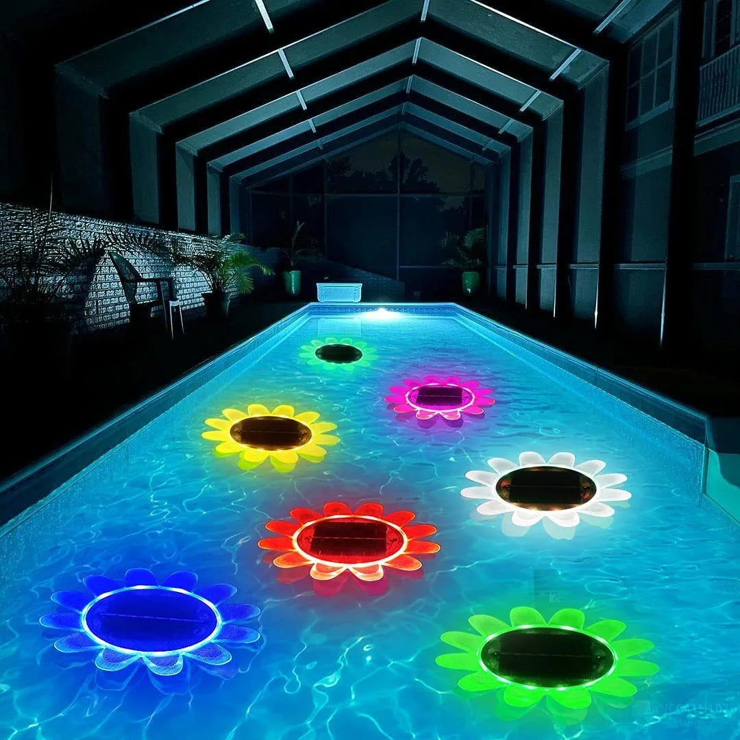 Solar Flower Pool Light Waterproof Color Changing LED Main image