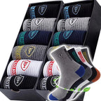 5/10 Pairs Men's Basketball Crew Socks Breathable Odor-Control