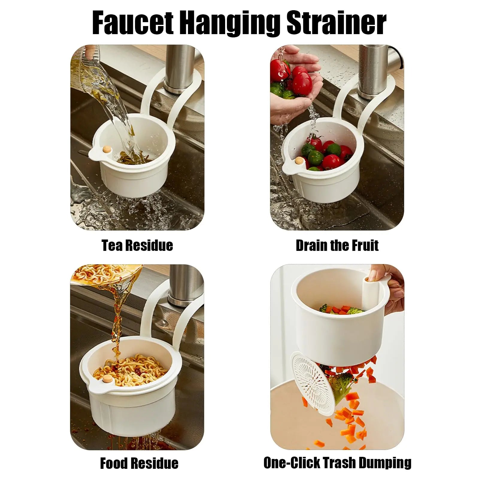 Self Cleaning Sink Strainer Waste Catcher Basket