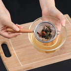 Mesh Strainer with Wooden Handle Fine Sieve