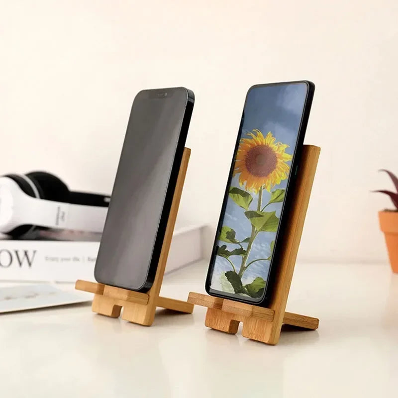 Adjustable Wooden Desktop Phone Stand