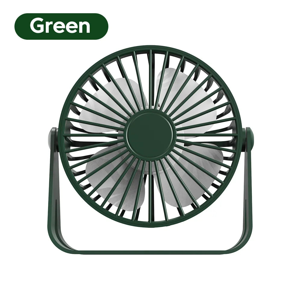 Mini USB Desk Fan UK 360° Adjustable Portable Cooling Fan