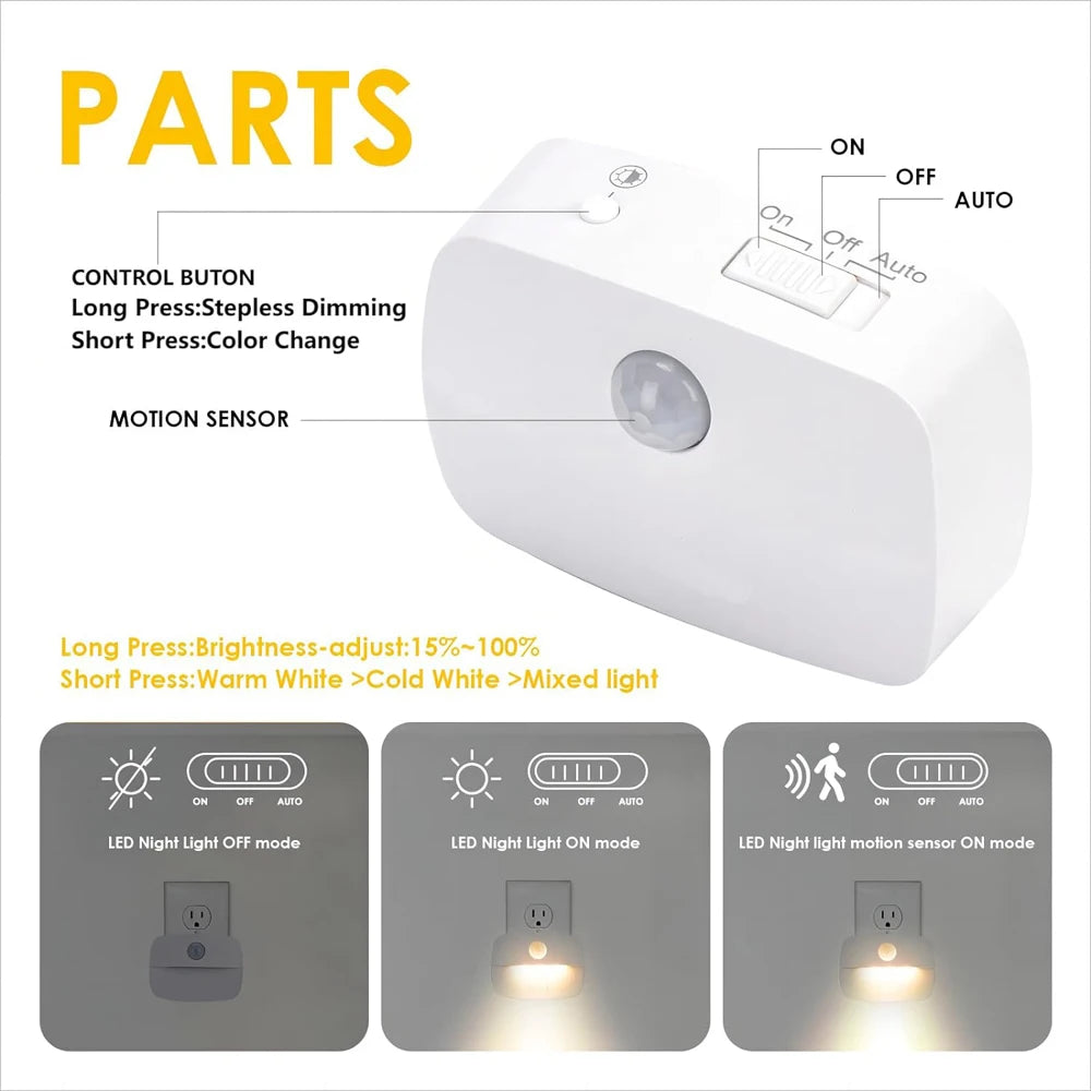 LED Night Light with Dimmer for Baby & Bedroom Lighting