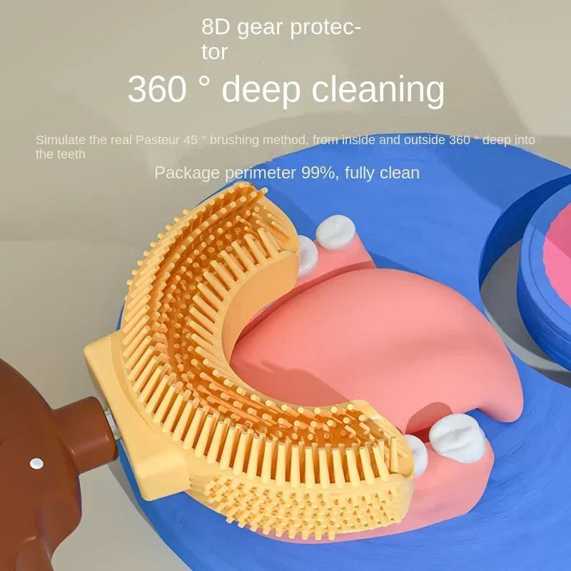 360° U Shape Baby Toothbrush Soft Silicone Infant Teether Brush Secondary image