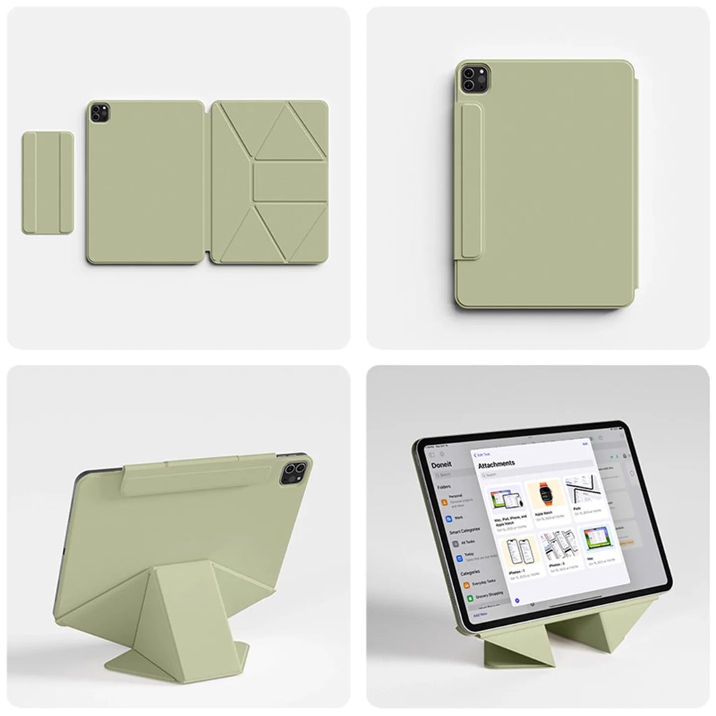 Magnetic Smart Folio Case for iPad Air Pro 13 Mini A17 Pro Cover