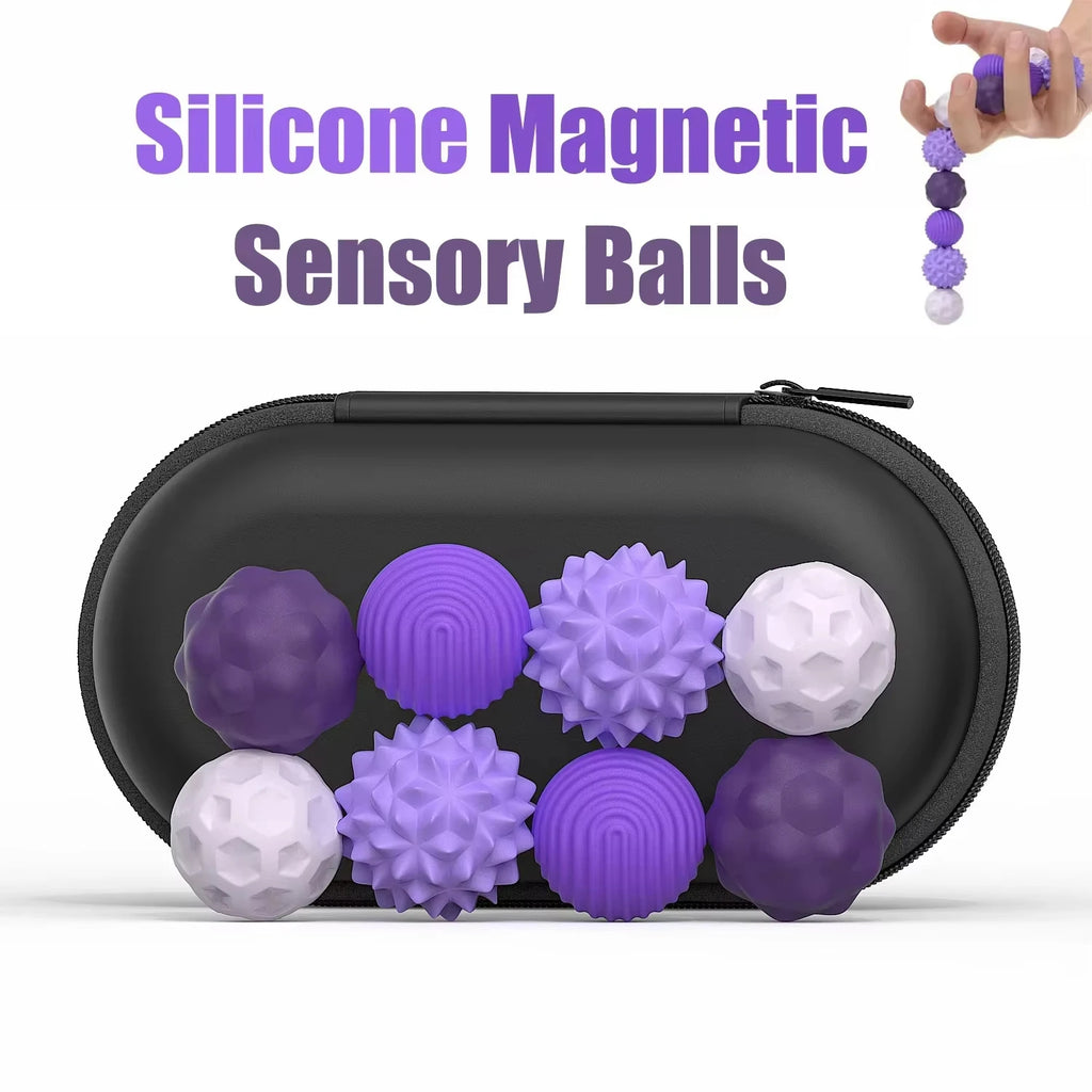 Silicone Magnetic Sensory Balls Fidget Stress Relief Toy