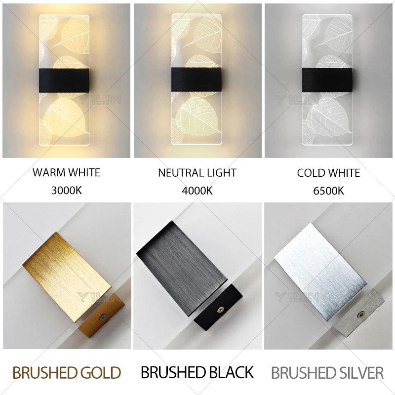 Modern Acrylic LED Wall Lamp Nordic Bedside Light