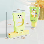 1PC Cartoon Bear Design Hands-Free Mini Mop Home Bathroom Cleaner & Cute Lazy-Friendly Desktop Stain-Removing Cloth Foldable Mop