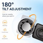 Portable Ice Cooling Fan UK 3000mAh 5-Speed USB Rechargeable
