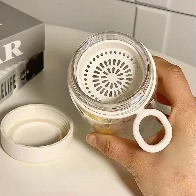 450ml Plastic Water Bottle Leakproof Tea Infuser Travel Cup