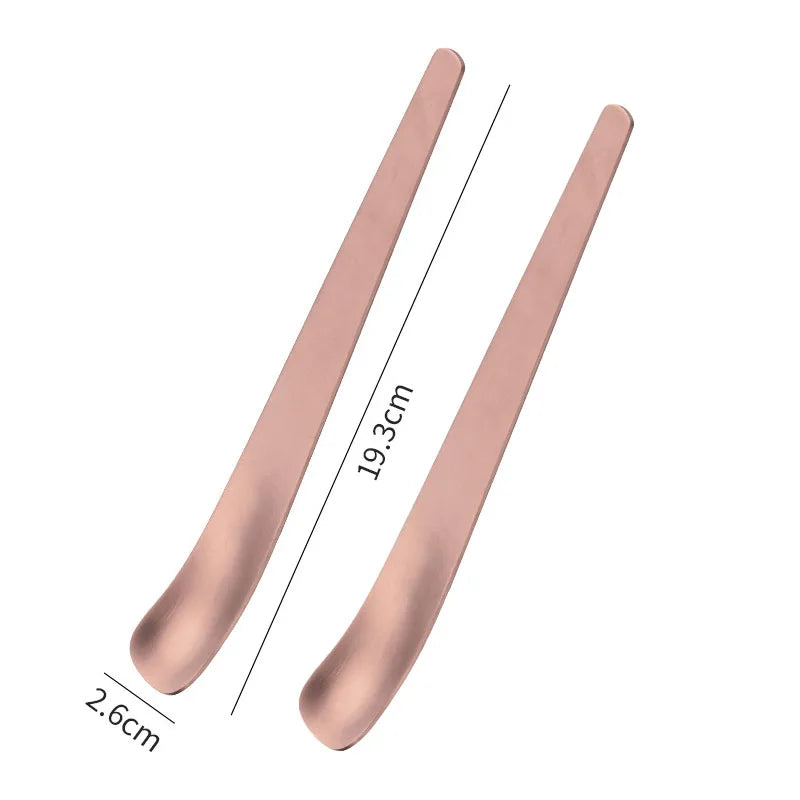 Flat Stainless Steel Coffee Spoon Set Tea Stirrer Dessert Spoons