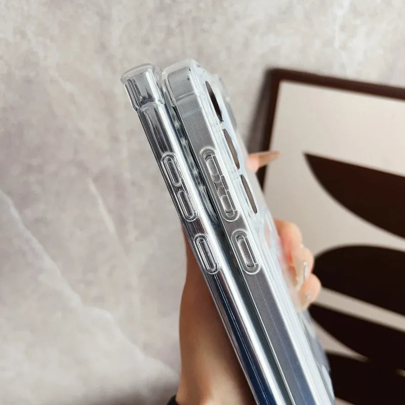 Transparent Card Holder Case for Samsung Galaxy S21 S22 S23 S24 S25