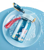 Cartoon Teddy Bear Kids Straw Water Cup Portable Bottle