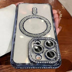 Glitter Diamond Magnetic Case for iPhone 17 16 15 14 13 12 11 Pro Max