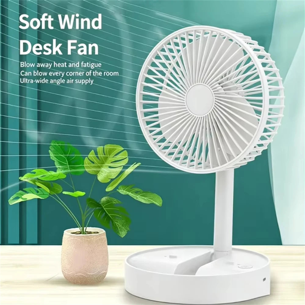 Mini Oscillating Desk Fan Portable Battery Table Fan