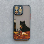Funny Cat Phone Case for iPhone 11 12 13 14 15 16 17 Pro Max