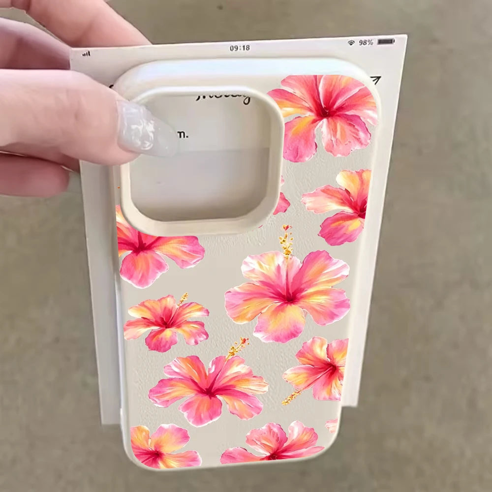 Bright Colorful Flower Case for iPhone 17 16 15 14 13 12 Pro Max Cover