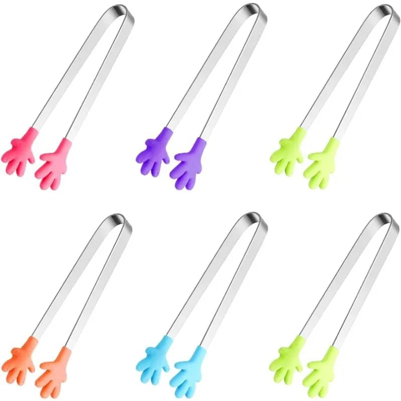 Mini Silicone Tongs UK Kids Food Serving Tongs Set Secondary image
