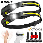 USB Rechargeable LED Sensor Headlamp XPE+COB Light