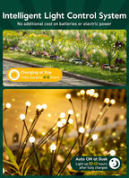 8 LED Solar Firefly Garden Lights for Outdoor Pathway Decor