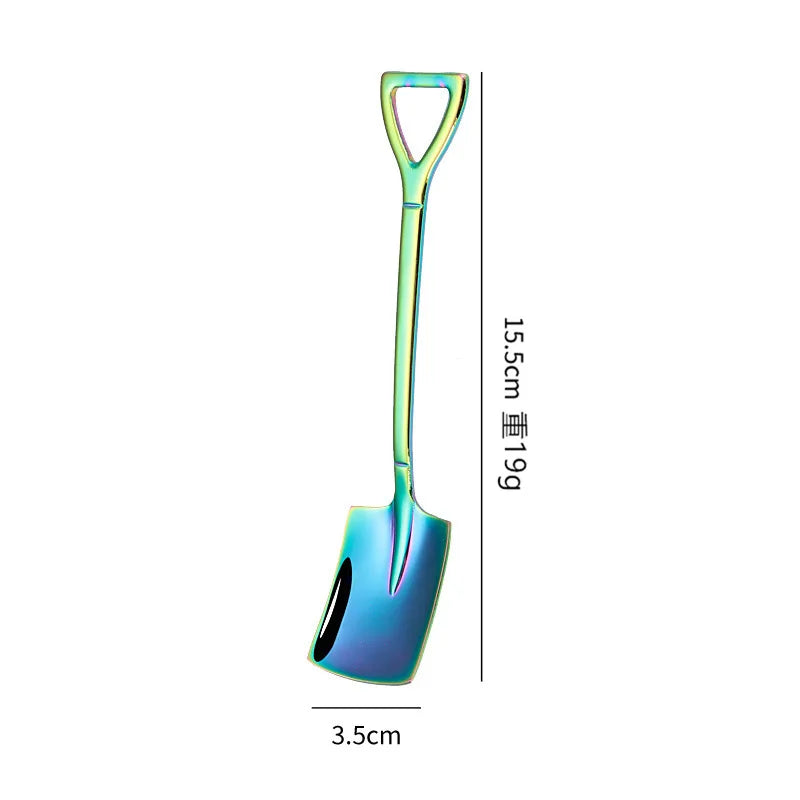 Stainless Steel Shovel Spoon – Retro Coffee, Ice Cream & Dessert Scoop