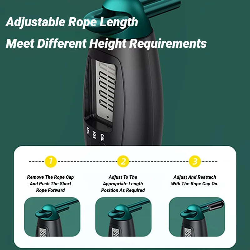 Counting Steel Jump Rope Adjustable Skipping Fitness Gym Adults
