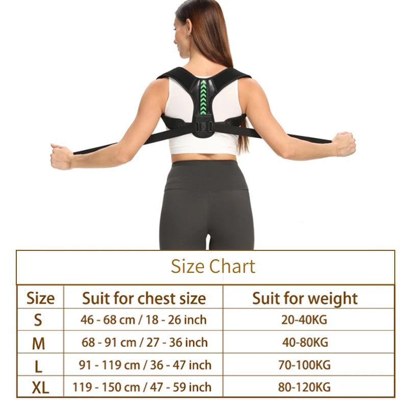Adjustable Posture Corrector Belt Back Brace Shoulder Support