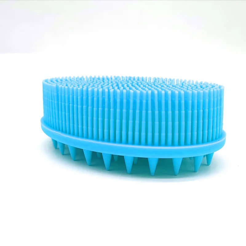 Baby Double-Sided Bath Brush Soft Silicone Hair & Body Brush