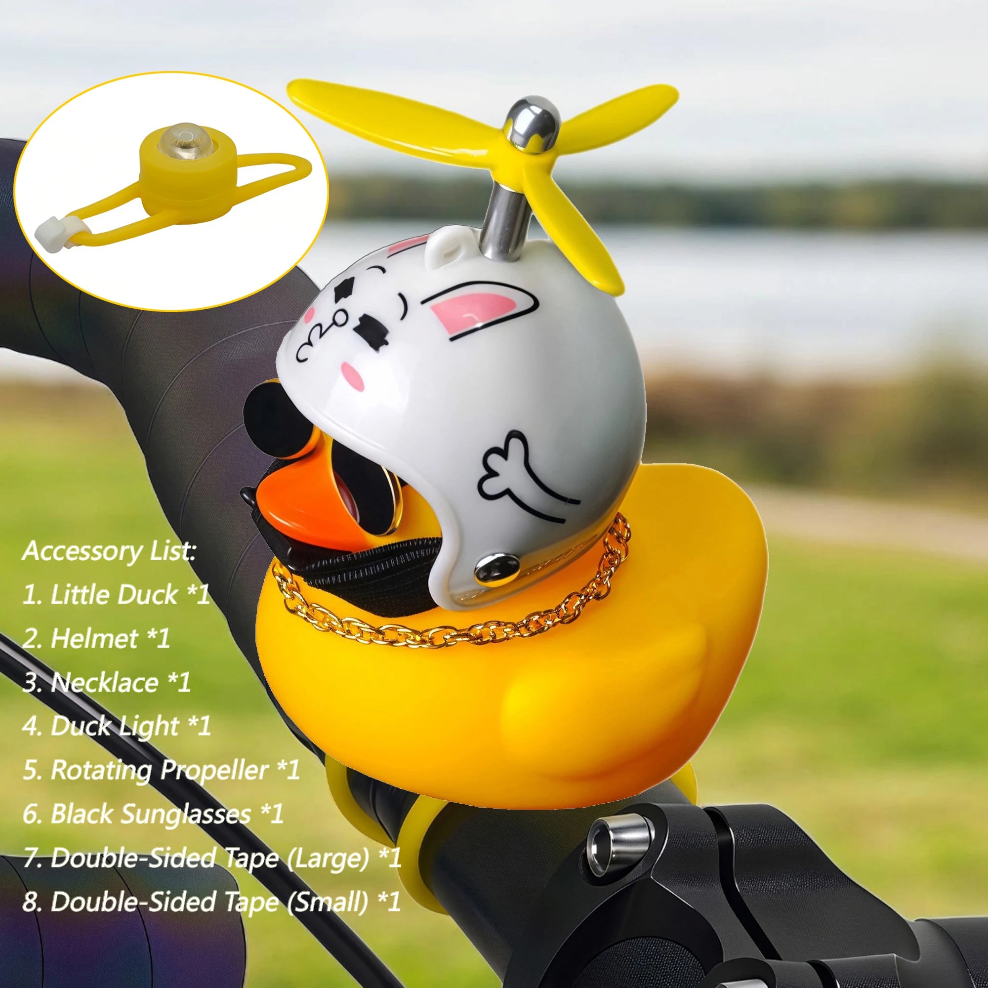 Yellow Duck Bicycle Bell Cute Cartoon Duck Bike Light Accessory