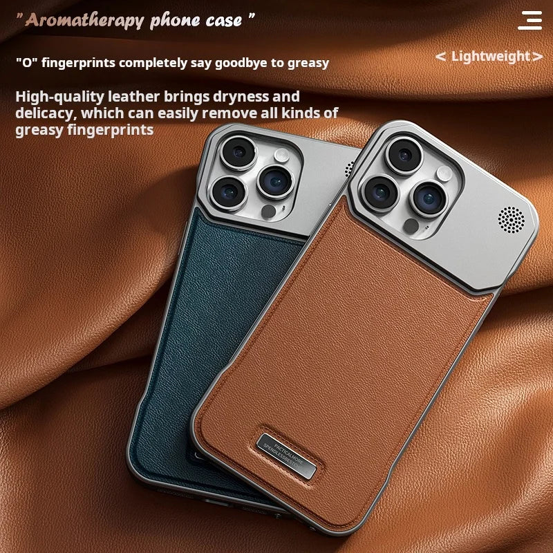 Business Leather MagSafe Case for iPhone 11 12 13 14 15 16 17 Pro Max