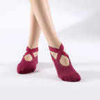 Women Non Slip Yoga Grip Socks Pilates Ballet Dance Cotton Sport