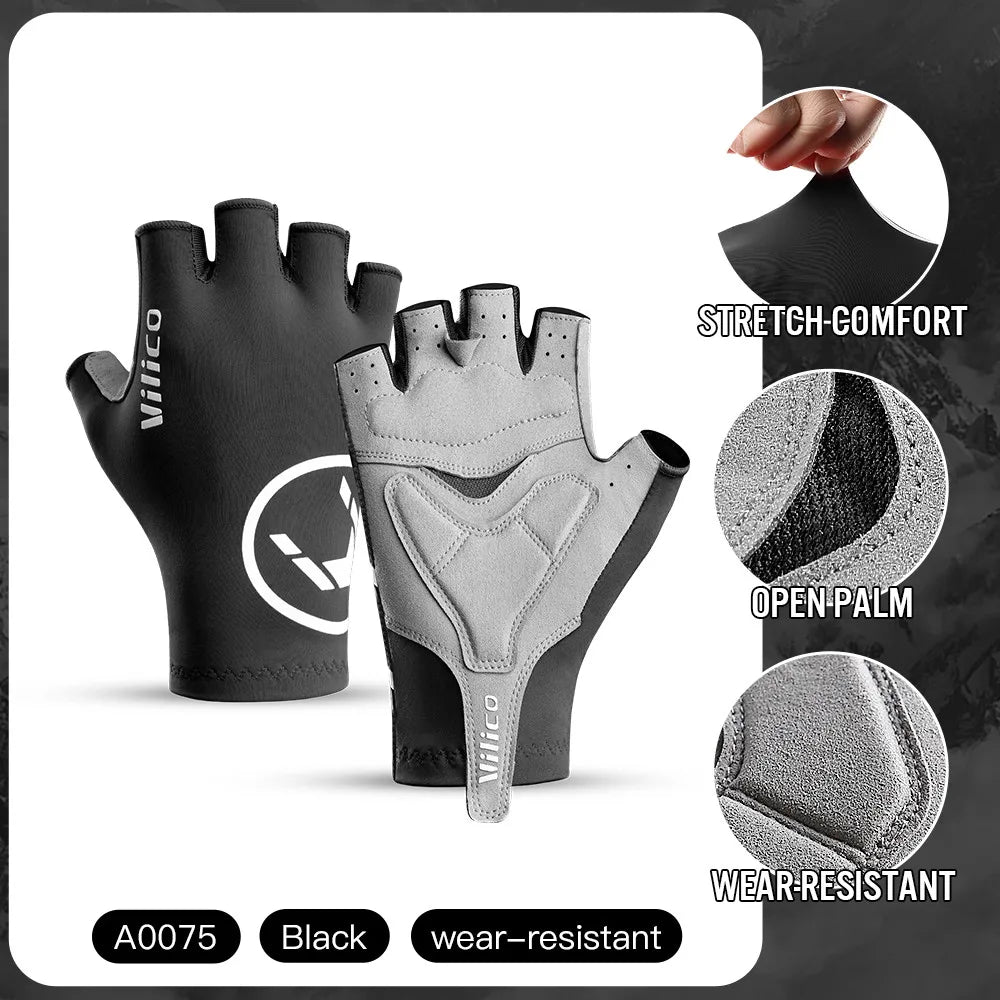 Half Finger Cycling Gloves Anti Slip MTB Road Bike Breathable