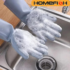 Silicone Dishwashing Gloves Magic Scrubber Gloves