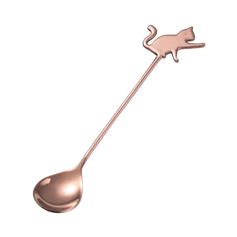 Cute Cat Coffee Spoon 304 Stainless Steel – Dessert & Ice Cream Spoon