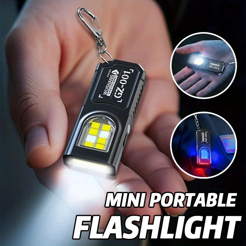 Mini COB LED Keychain Flashlight USB-C Rechargeable