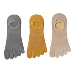 Men’s Toe Socks Breathable Anti Sweat Casual Finger Socks 3 Pairs