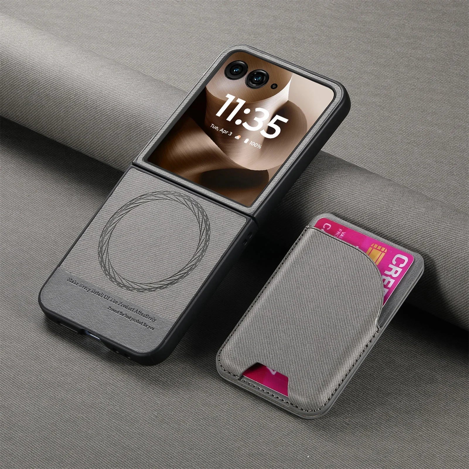 Magnetic Leather Wallet Case for Motorola Razr 60 50 40 Ultra
